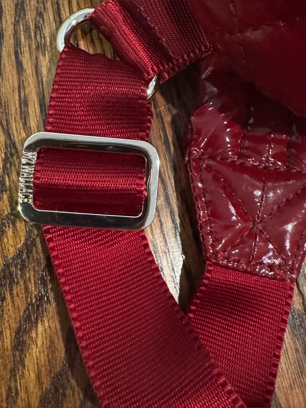 MZ WALLACE BACKPACK—Quilted “Cranberry Lacquer” with leather details - Picture 11 of 16